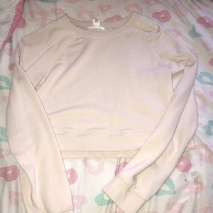 Tan Long Sleeve Crop Top